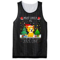 Most Likely To Be On The Nice List Funny Xmas Family Group Mesh Reversible Basketball Jersey Tank