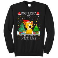 Most Likely To Be On The Nice List Funny Xmas Family Group Tall Sweatshirt