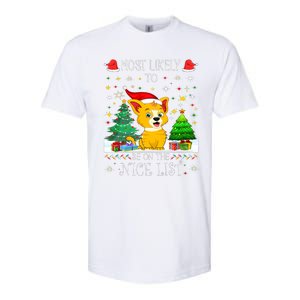 Most Likely To Be On The Nice List Funny Xmas Family Group Softstyle CVC T-Shirt