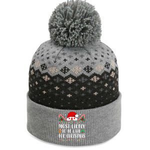 Most Likely To Be Late For Christmas Funny Family Christmas The Baniff Cuffed Pom Beanie