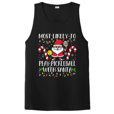 Most Likely To Play Pickleball With Santa Christmas Funny PosiCharge Competitor Tank