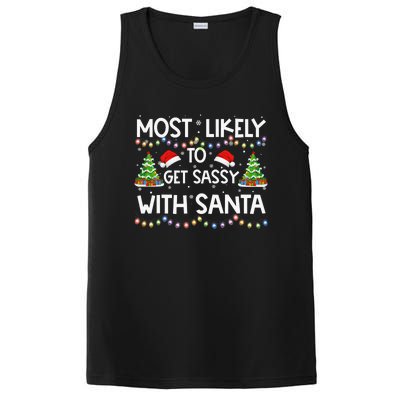 Most Likely To Get Sassy With Santa Funny Family Christmas PosiCharge Competitor Tank