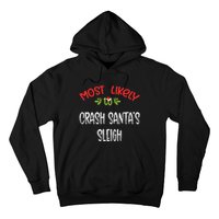 Most Likely To Christmas Crash Santa’s Sleigh Family Group Hoodie