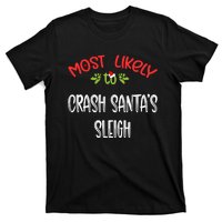 Most Likely To Christmas Crash Santa’s Sleigh Family Group T-Shirt