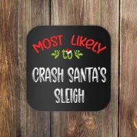 Most Likely To Christmas Crash Santa’s Sleigh Family Group Coaster