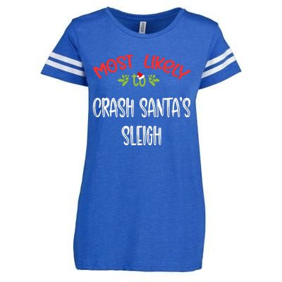 Most Likely To Christmas Crash Santa’s Sleigh Family Group Enza Ladies Jersey Football T-Shirt