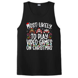 Most Likely To Play Video Games On Christmas Gaming Gamer Gift PosiCharge Competitor Tank