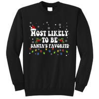 Most Likely To Christmas Be Santa's Favorite Matching Family Tall Sweatshirt