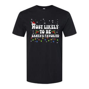 Most Likely To Christmas Be Santa's Favorite Matching Family Softstyle CVC T-Shirt