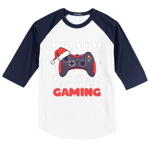 Most Likely To Miss Christmas While Gaming Xmas Family Baseball Sleeve Shirt