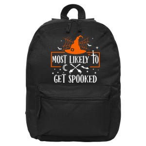 Most Likely To Get Spooked Halloween 16 in Basic Backpack