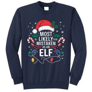 Most Likely To Be Mistaken As An Elf Christmas Family Xmas Sweatshirt