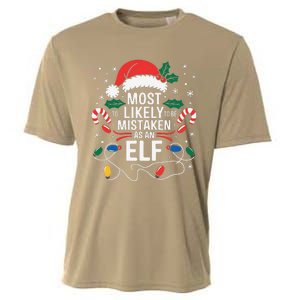 Most Likely To Be Mistaken As An Elf Christmas Family Xmas Cooling Performance Crew T-Shirt