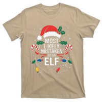 Most Likely To Be Mistaken As An Elf Christmas Family Xmas T-Shirt