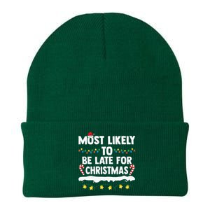 Most Likely To Be Late For Christmas Matching Family Xmas Knit Cap Winter Beanie