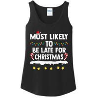 Most Likely To Be Late For Christmas Matching Family Xmas Ladies Essential Tank