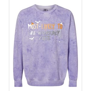 Most Likely To Wickedly Cute Halloween Colorblast Crewneck Sweatshirt