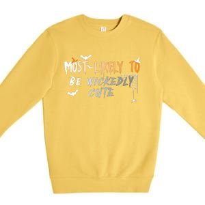 Most Likely To Wickedly Cute Halloween Premium Crewneck Sweatshirt