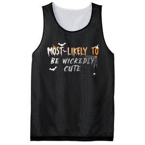 Most Likely To Wickedly Cute Halloween Mesh Reversible Basketball Jersey Tank