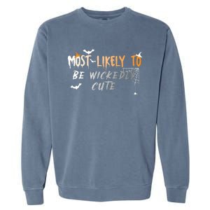 Most Likely To Wickedly Cute Halloween Garment-Dyed Sweatshirt