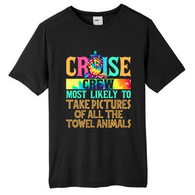 Most Likely To Take Pictures Of All The Towel Animals Cruise  Tall Fusion ChromaSoft Performance T-Shirt