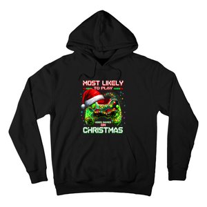 Most Likely To Play Video Games On Christmas Santa Hoodie