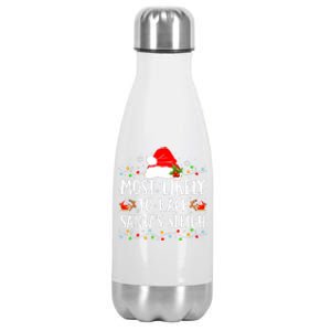 Most Likely To Race SantaS Sleigh Christmas Family Matching Stainless Steel Insulated Water Bottle