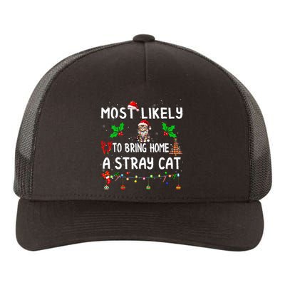 Most Likely To Bring Home Stray Cat Family Matching Yupoong Adult 5-Panel Trucker Hat