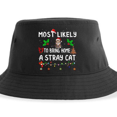 Most Likely To Bring Home Stray Cat Family Matching Sustainable Bucket Hat