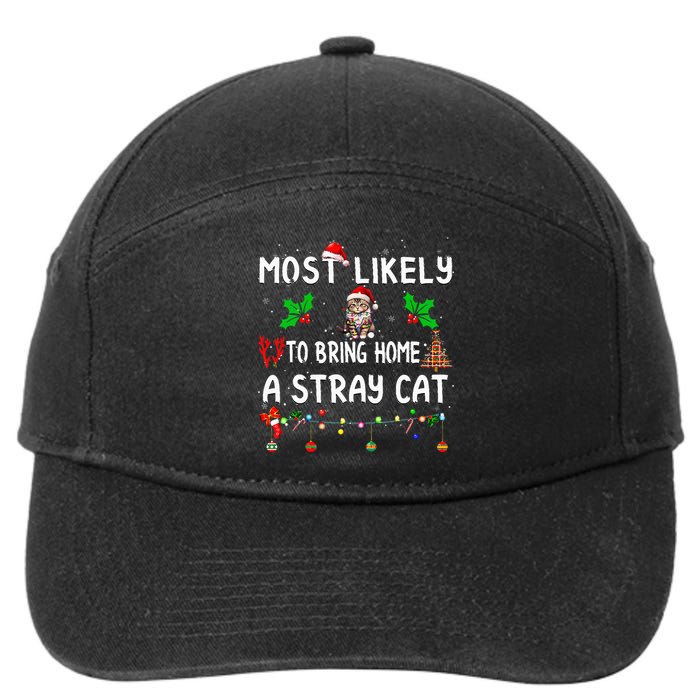 Most Likely To Bring Home Stray Cat Family Matching 7-Panel Snapback Hat