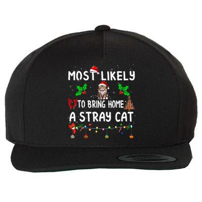 Most Likely To Bring Home Stray Cat Family Matching Wool Snapback Cap