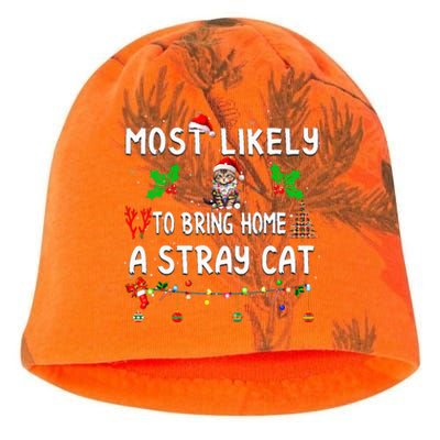 Most Likely To Bring Home Stray Cat Family Matching Kati - Camo Knit Beanie