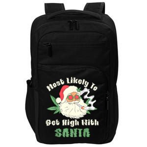 Most Likely To Get High With Santa Christmas Funny Impact Tech Backpack