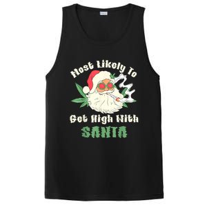 Most Likely To Get High With Santa Christmas Funny PosiCharge Competitor Tank