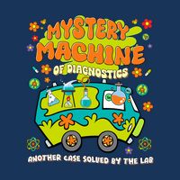 Med Lab Tech Lab Week 2025 Mystery Machine of Diagnostics Long Sleeve Tall T-Shirt