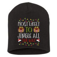 Most Likely To Jingle All The Way Christmas Bell Ring Short Acrylic Beanie