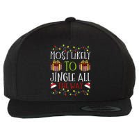 Most Likely To Jingle All The Way Christmas Bell Ring Wool Snapback Cap