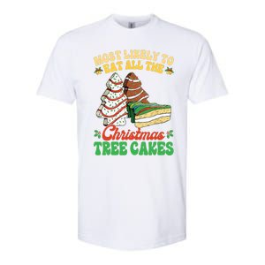 Most Likely To Eat All The Christmas Tree Cakes Debbie Becky Softstyle CVC T-Shirt