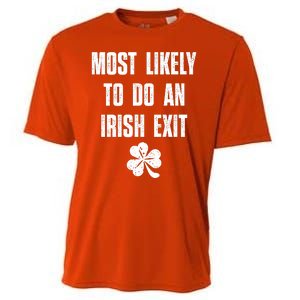 Most Likely To Do An Irish Exit Funny St Patricks Day Cooling Performance Crew T-Shirt