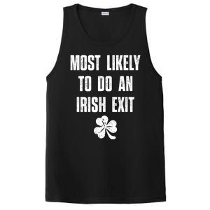 Most Likely To Do An Irish Exit Funny St Patricks Day PosiCharge Competitor Tank