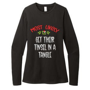 Most Likely To Christmas Get Their Tinsel In A Tangle Family Group Womens CVC Long Sleeve Shirt