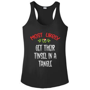 Most Likely To Christmas Get Their Tinsel In A Tangle Family Group Ladies PosiCharge Competitor Racerback Tank