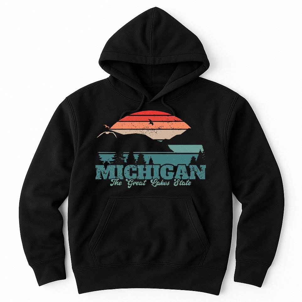 Michigan Lake The Great Lakes State Proud Michigander Hoodie