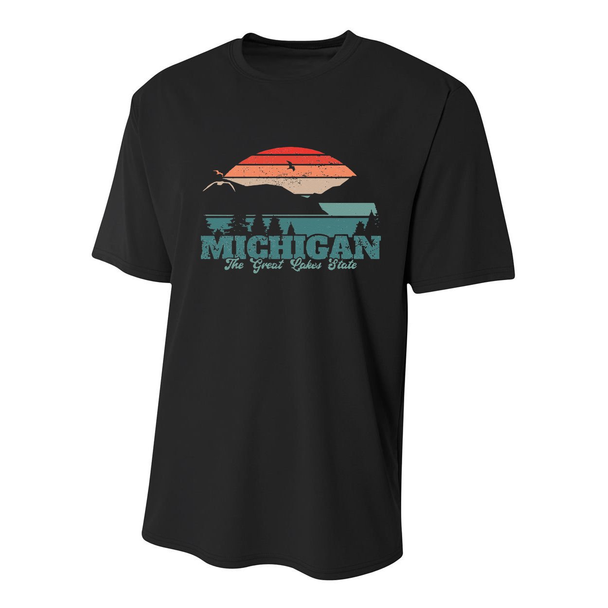 Michigan Lake The Great Lakes State Proud Michigander Youth Performance Sprint T-Shirt