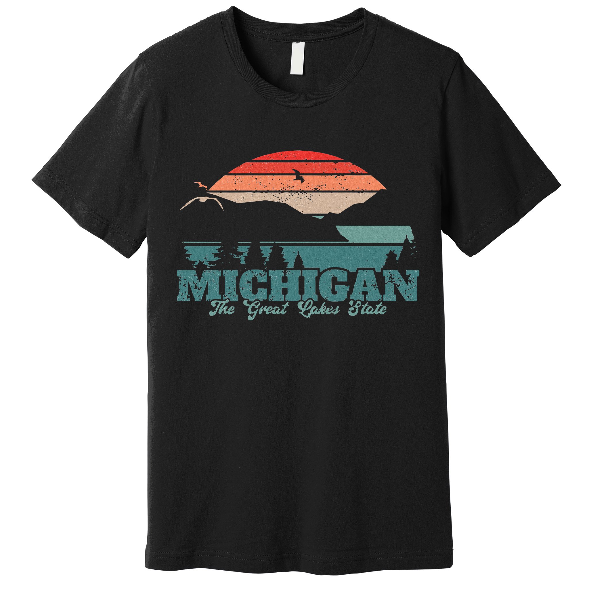 Michigan Lake The Great Lakes State Proud Michigander Premium T-Shirt
