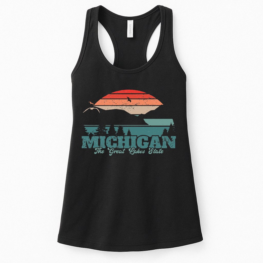 Michigan Lake The Great Lakes State Proud Michigander Womens Tank Top