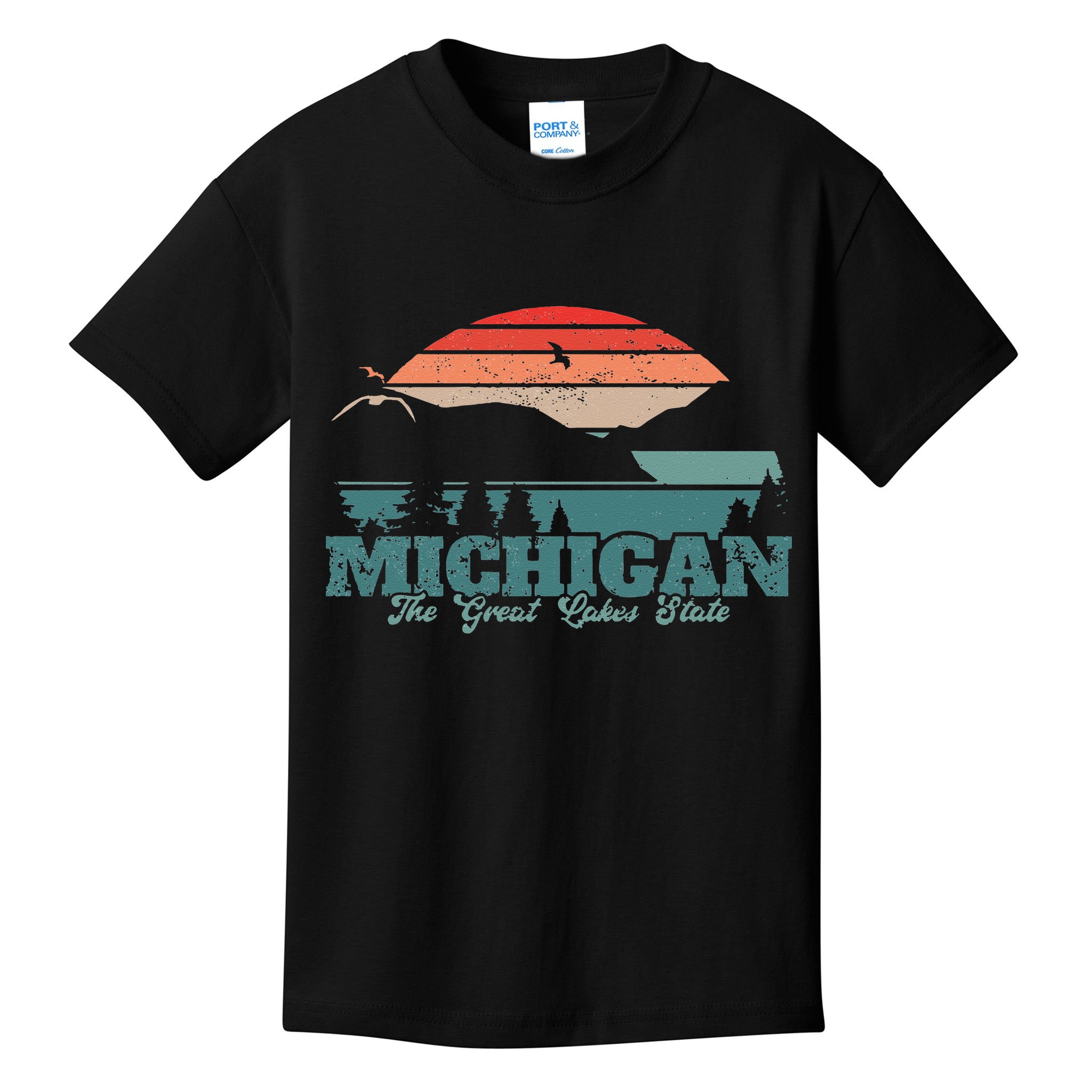 Michigan Lake The Great Lakes State Proud Michigander Kids T-Shirt