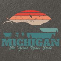 Michigan Lake The Great Lakes State Proud Michigander Cotton Canvas Backpack