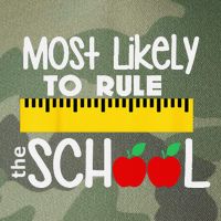 MOST LIKELY TO RULE THE SCHOOL RULER & APPLE Legacy Tie Dye Trucker Hat