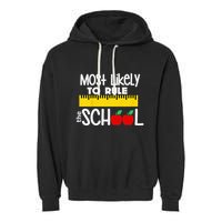 MOST LIKELY TO RULE THE SCHOOL RULER & APPLE Garment-Dyed Fleece Hoodie